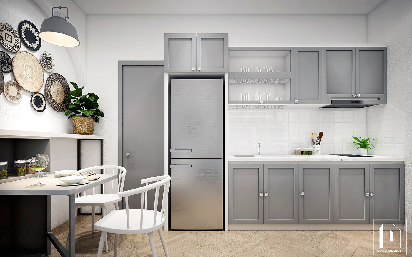 thiết kế nội thất chung cư tại Hồ Chí Minh Mini Apartment - Scandinavian 8 1538451227