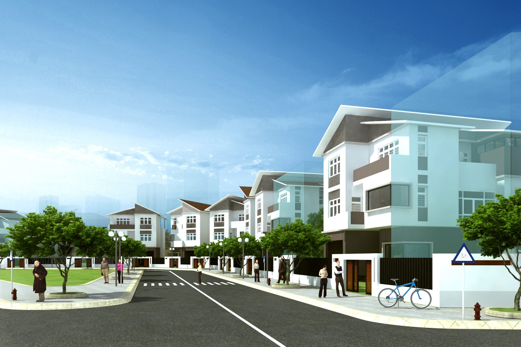 thiết kế Biệt Thự 3 tầng tại Hà Nội Khu Đô Thị Việt Hưng: Biệt Thự Cao Cấp 2 1544159981