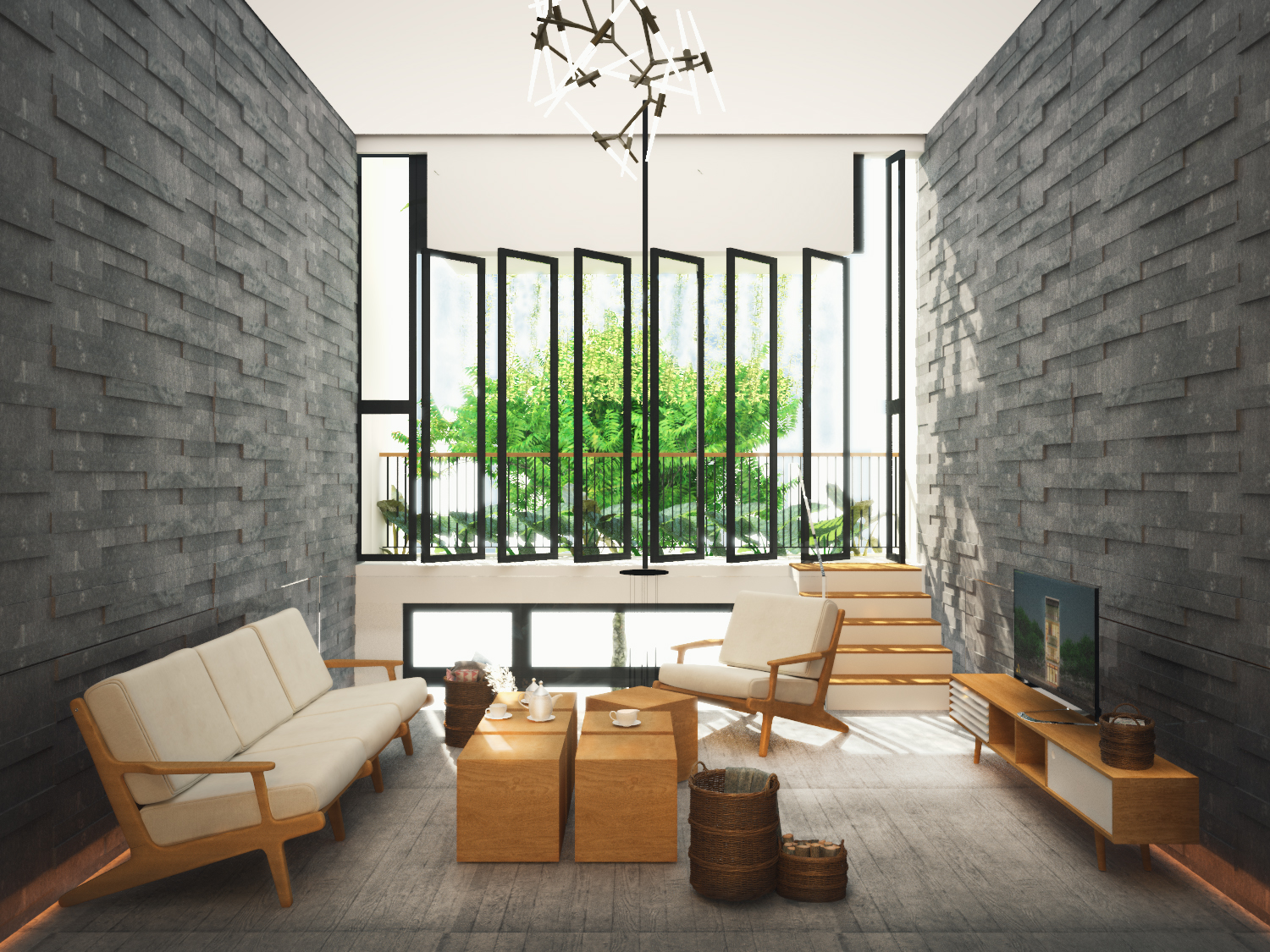 thiết kế Nhà Mặt Phố 3 tầng tại Đà Nẵng The Balcony in House 1 1550158203