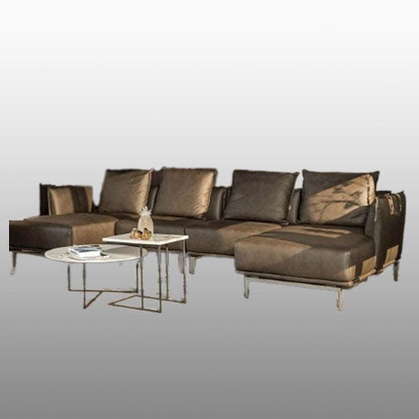 Sofa băng da thật LEAP F029